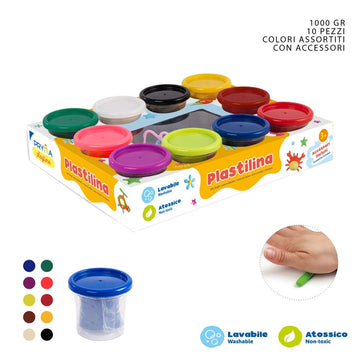 Pryma -  Plastilina colorata 100g 10Pz