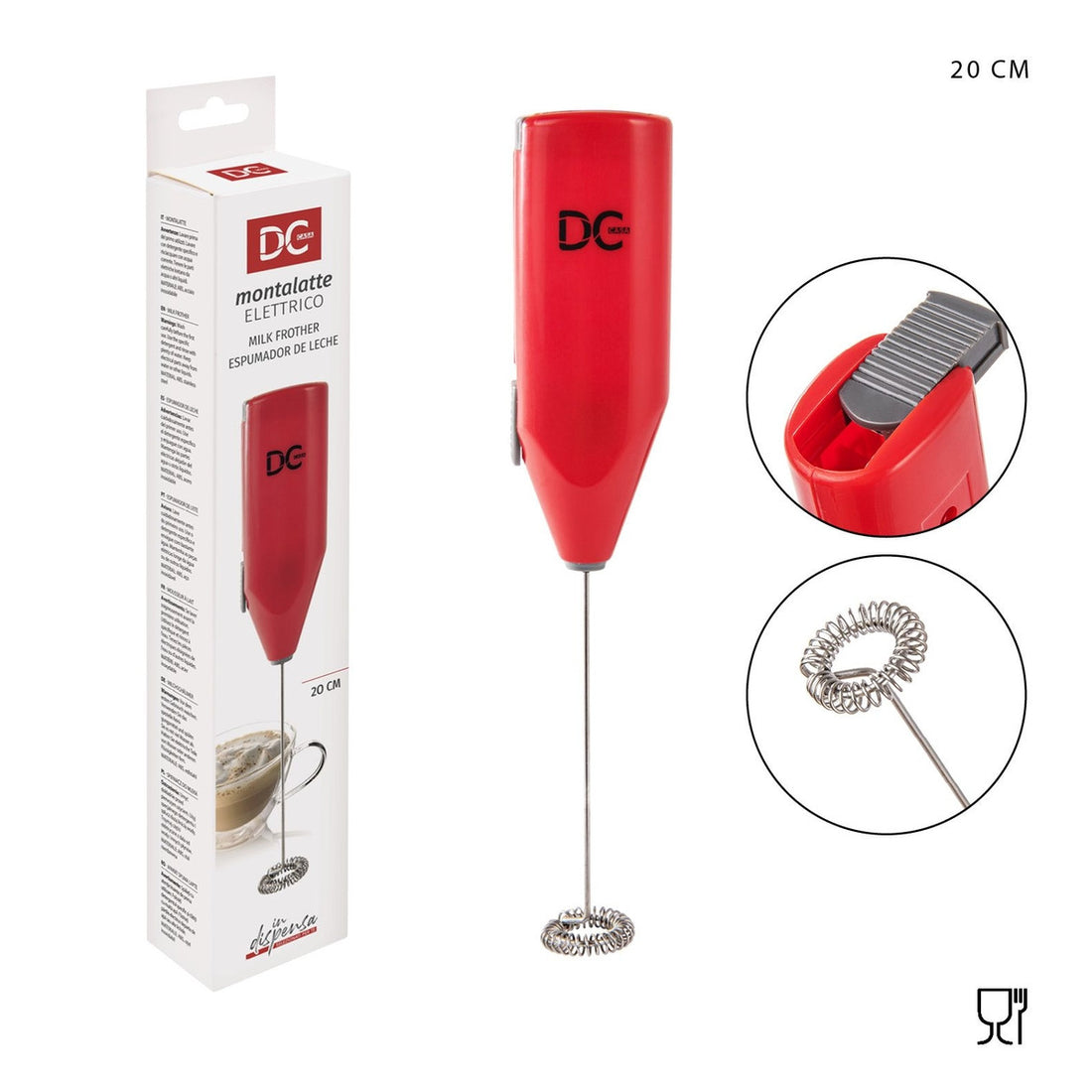 Dc - Mini Frullino Montalatte Elettrico 20Cm