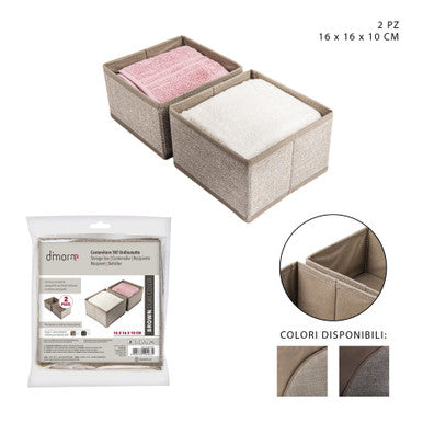 Dc Casa - Contenitore Tnt Ordina Tutto 16X16x10Cm 2Pz