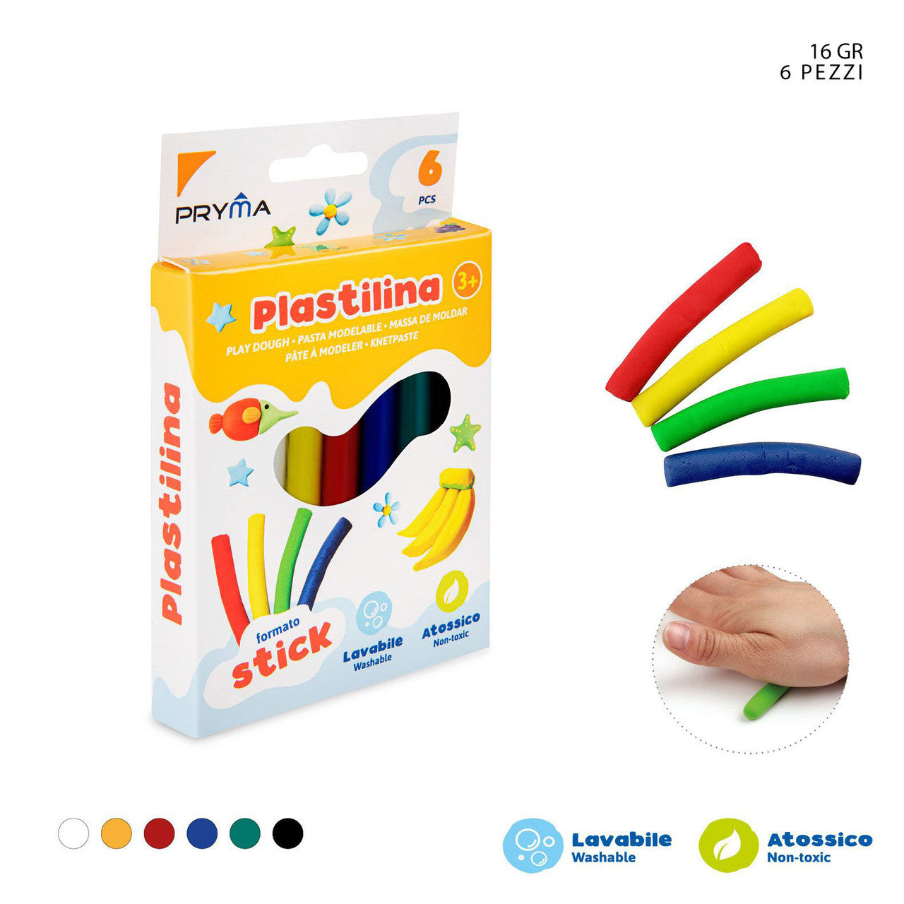 Pryma - Plastilina Colorata 6X16G 12Pz Bl.