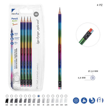 Pryma - Matita Grafite HB 4Pz Arcobaleno Bl.