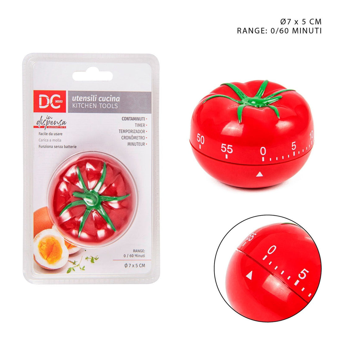 Dc Casa - Timer Forma Pomodoro 70X50Mm