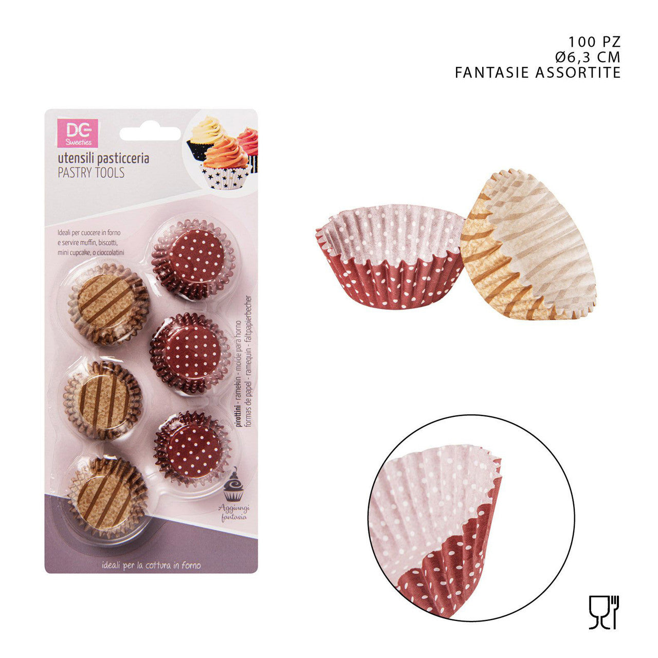 Dc Pirottini Carta Cupcake  6.3Cm 100Pz