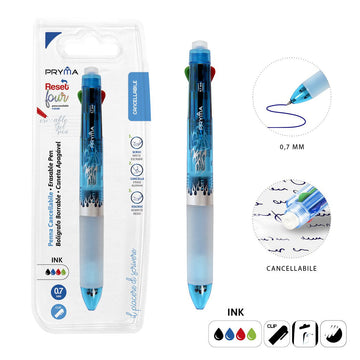 Pryma - Penna Gel Cancellabile 4Colori 0.7Mm Blu Bl.