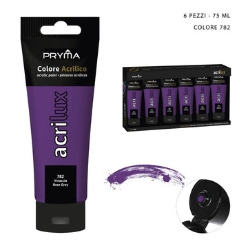 Pryma - Colore acrilico 75Ml  n.782 vinaccia