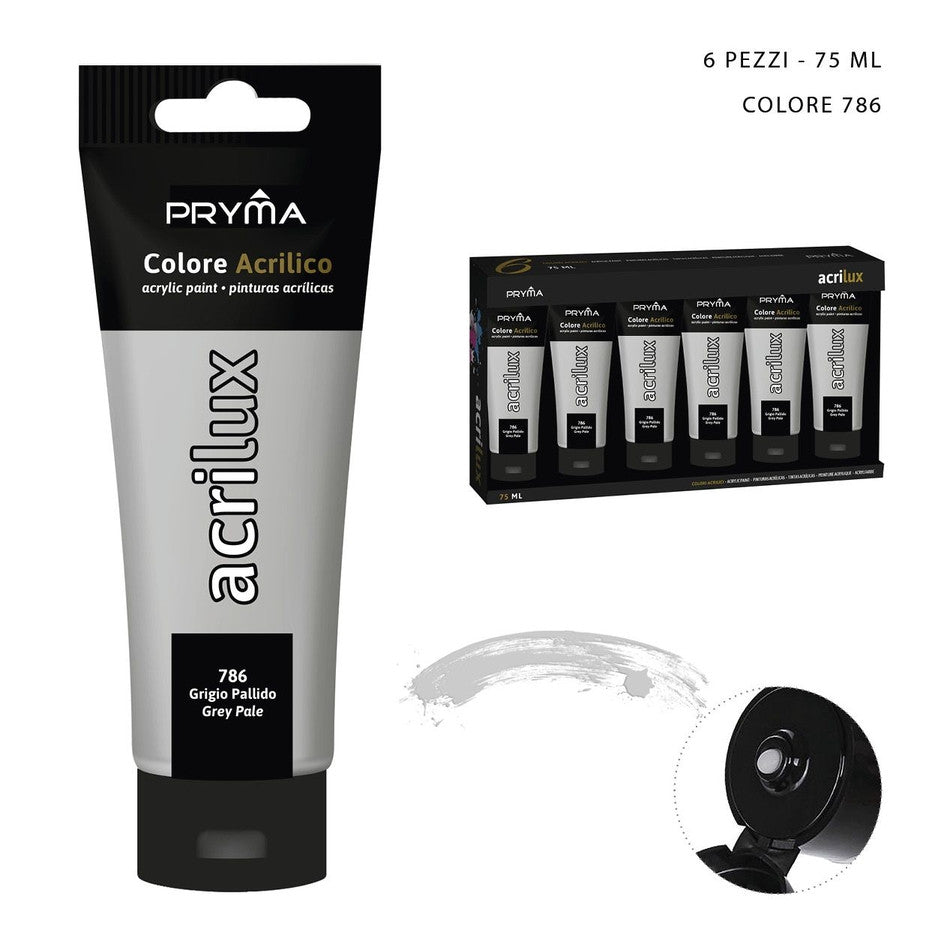 Pryma - Colore acrilico 75Ml n.786 grigio pallido