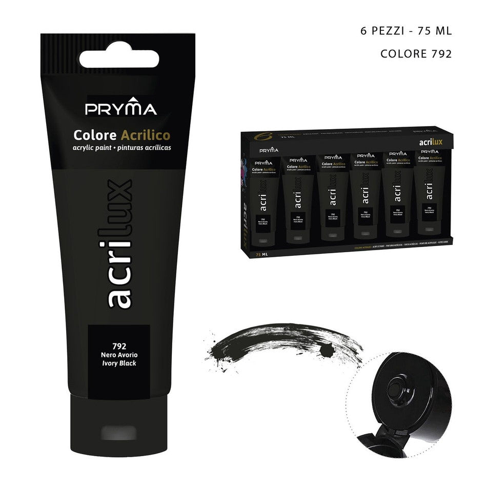 Pryma - Colore acrilico 75Ml  n.792 nero avorio