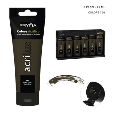 Pryma - Colore acrilico 75Ml  n.796 grigio caldo