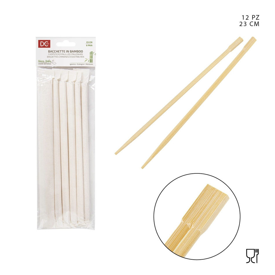 Dc - Bacchette Monouso Bamboo 23Cm 12Pz