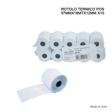 Dc - Rotolo Termico Pos 57mm X 18Mt X 12mm 10Pz