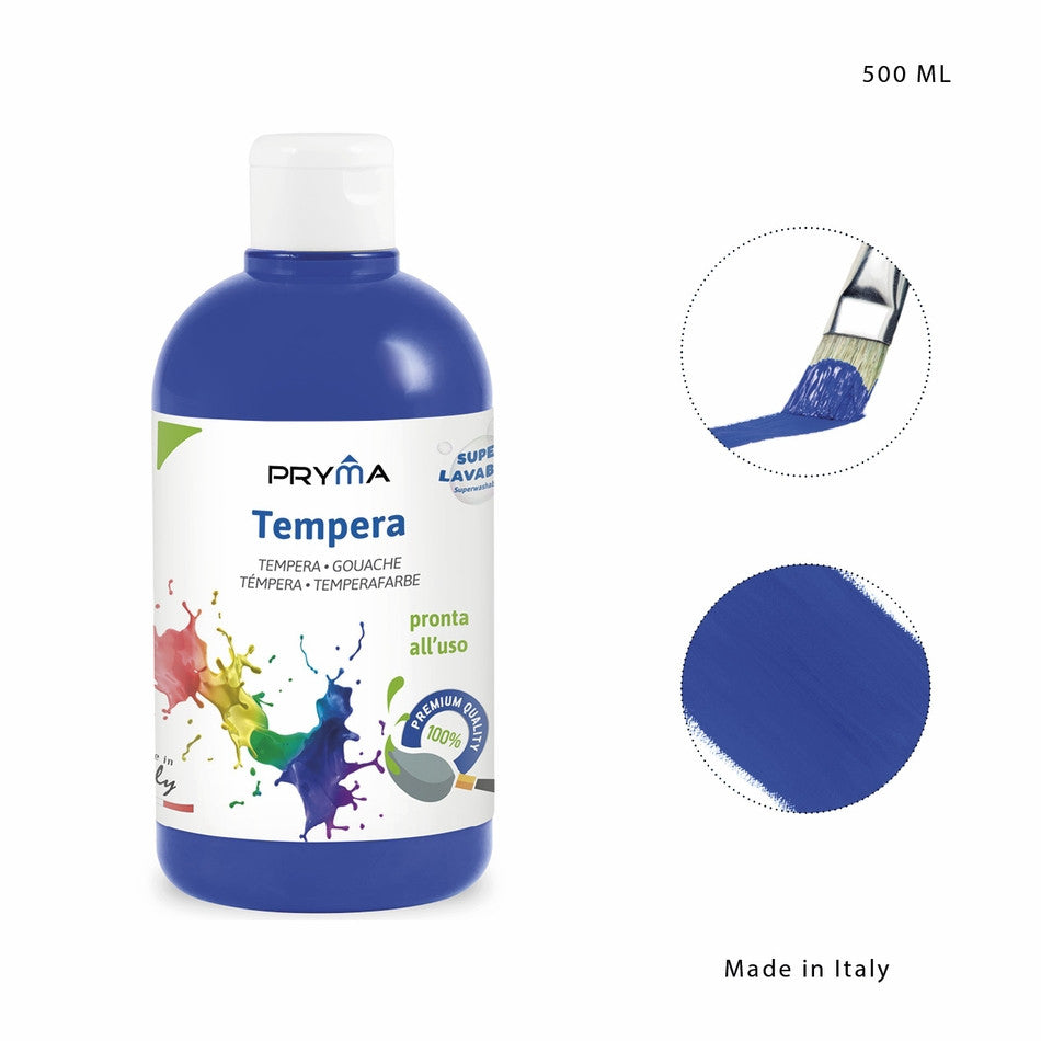 Pryma - Tempera superlavabile 500Ml blu cyan