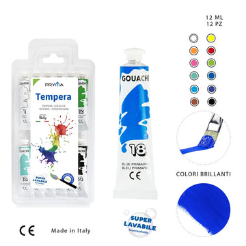 Pryma - Tempera superlavabile 12Ml 12Pz