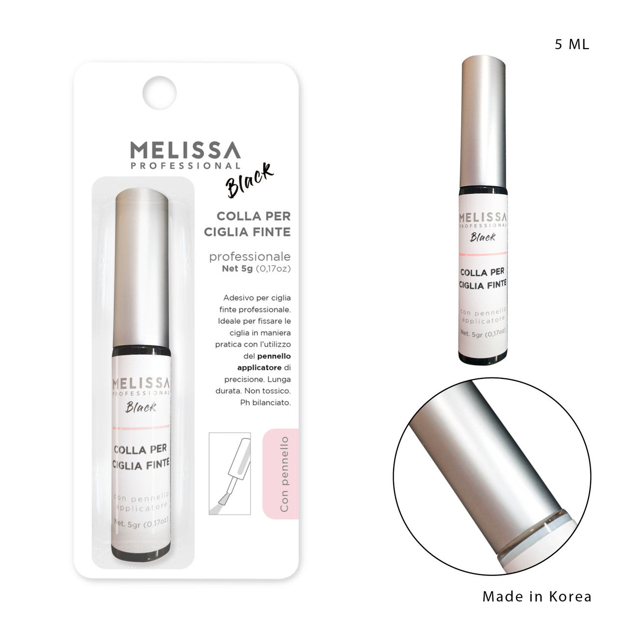 Melissa - Colla Ciglia C/Pennello 5Ml Nero