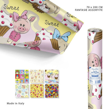 Pryma - Carta regalo rotolo 70x2M teen