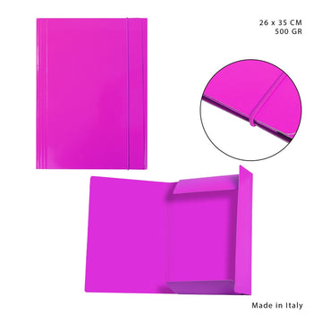 Pryma - Cartellina 3L c/elast 500g 26x35Cm fucsia