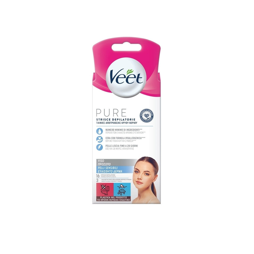 Veet® - Pure Strisce Viso 16Pz Ipoallergiche