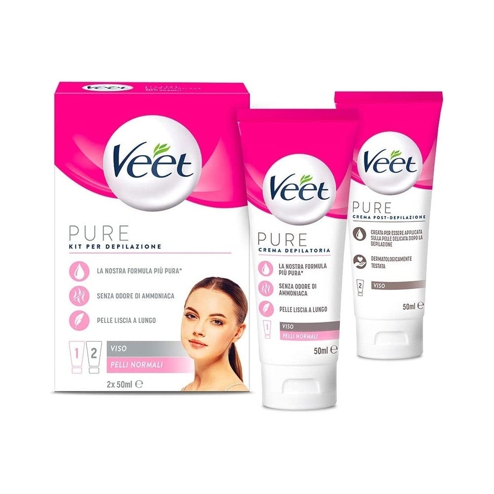 Veet® - Crema Depilatoria Viso Pelli Normali Kit Ml100