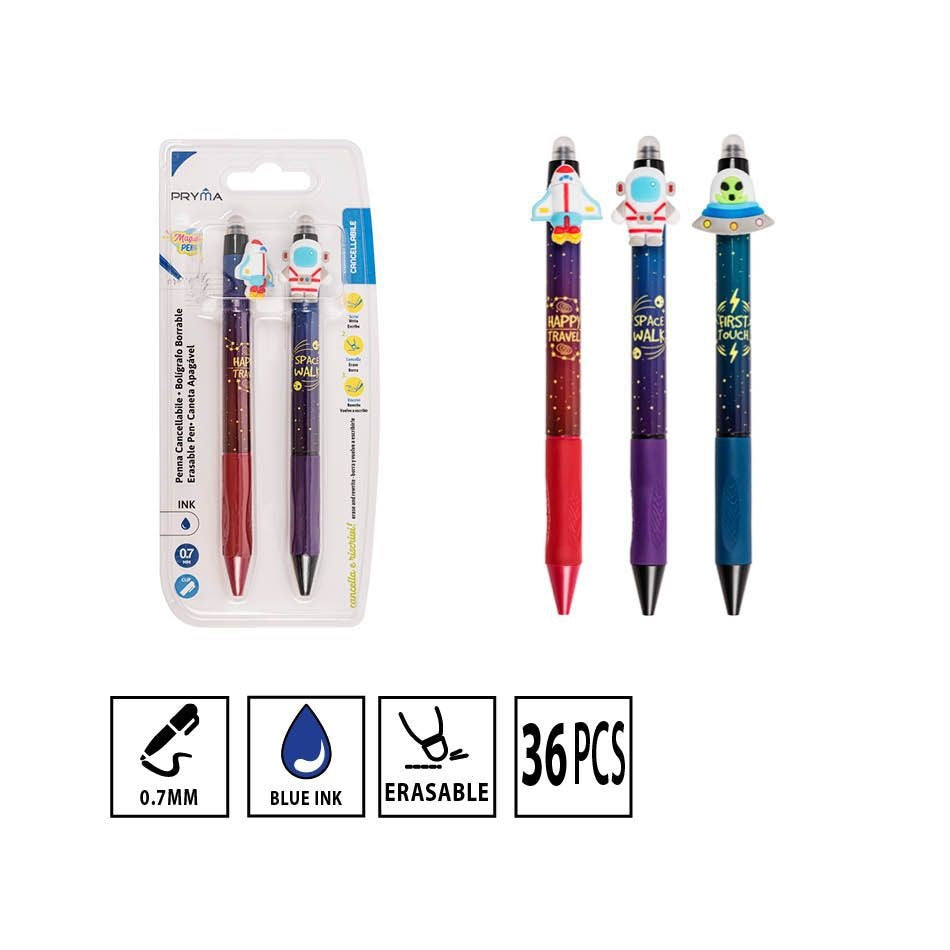 Pryma Ballpoint Pen Cancell.Magic Pen 0.7mm 2pcs Bl.