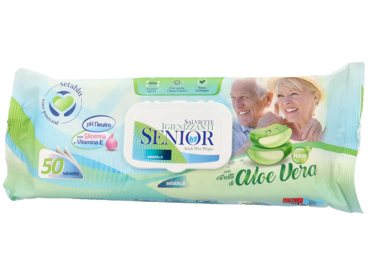 Setablu Salviette Senior 50Pz Aloe