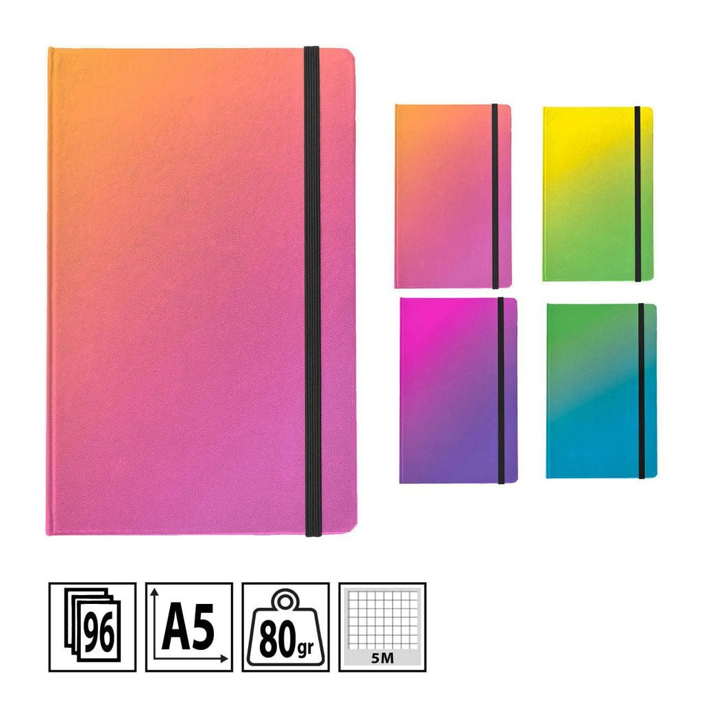 Pryma Memobook A5 96Ff 5Mm 21X14.5Cm Gradient Fluo