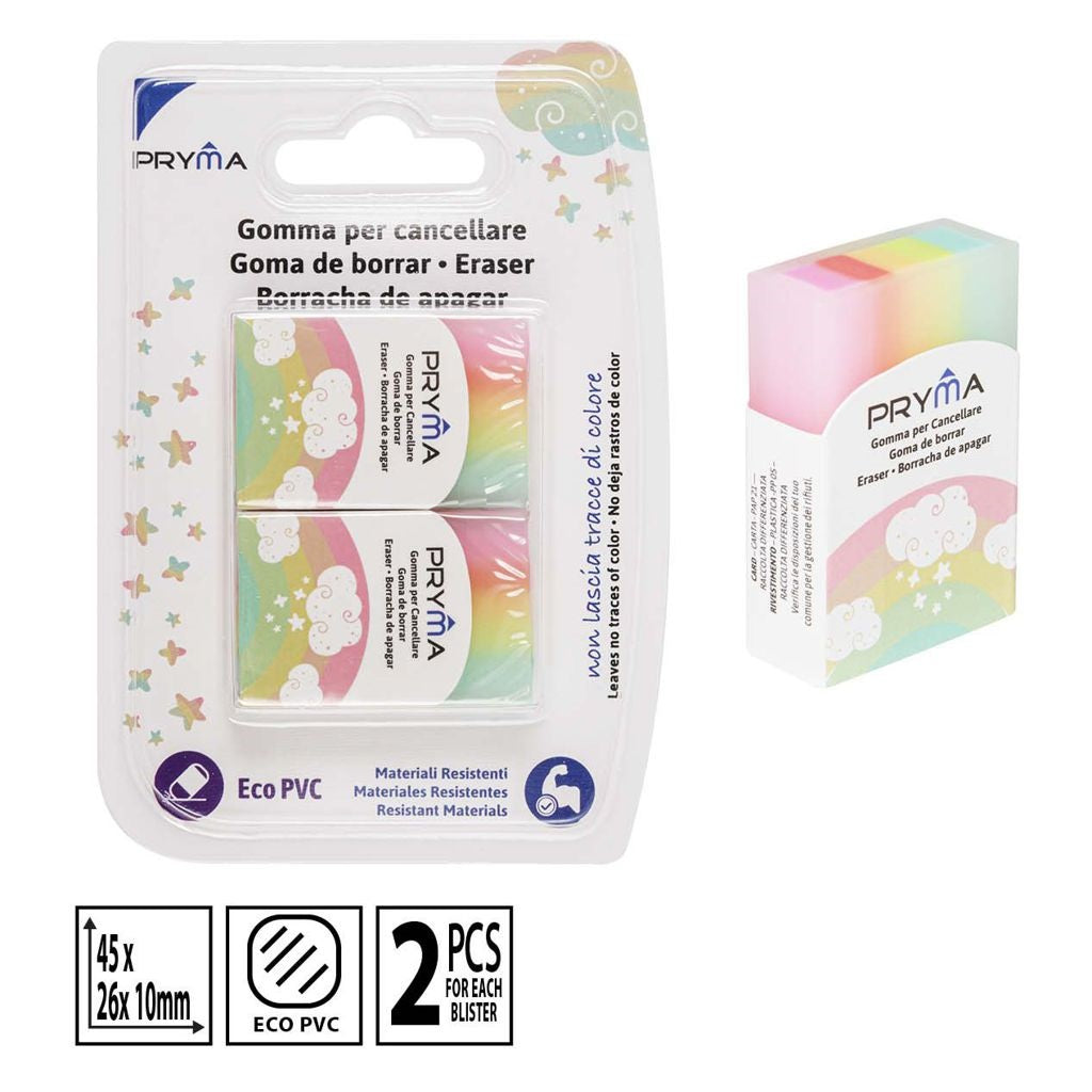 Pryma Rubber Rainbow Pastel 2Pcs Bl.