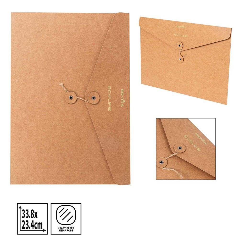 Pryma Kraft Document Envelope 33.8X23.4Cm