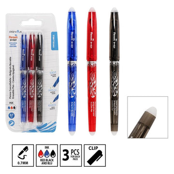 Pryma Pen Erase Reset Double D/Rubber 0.7mm 3pcs