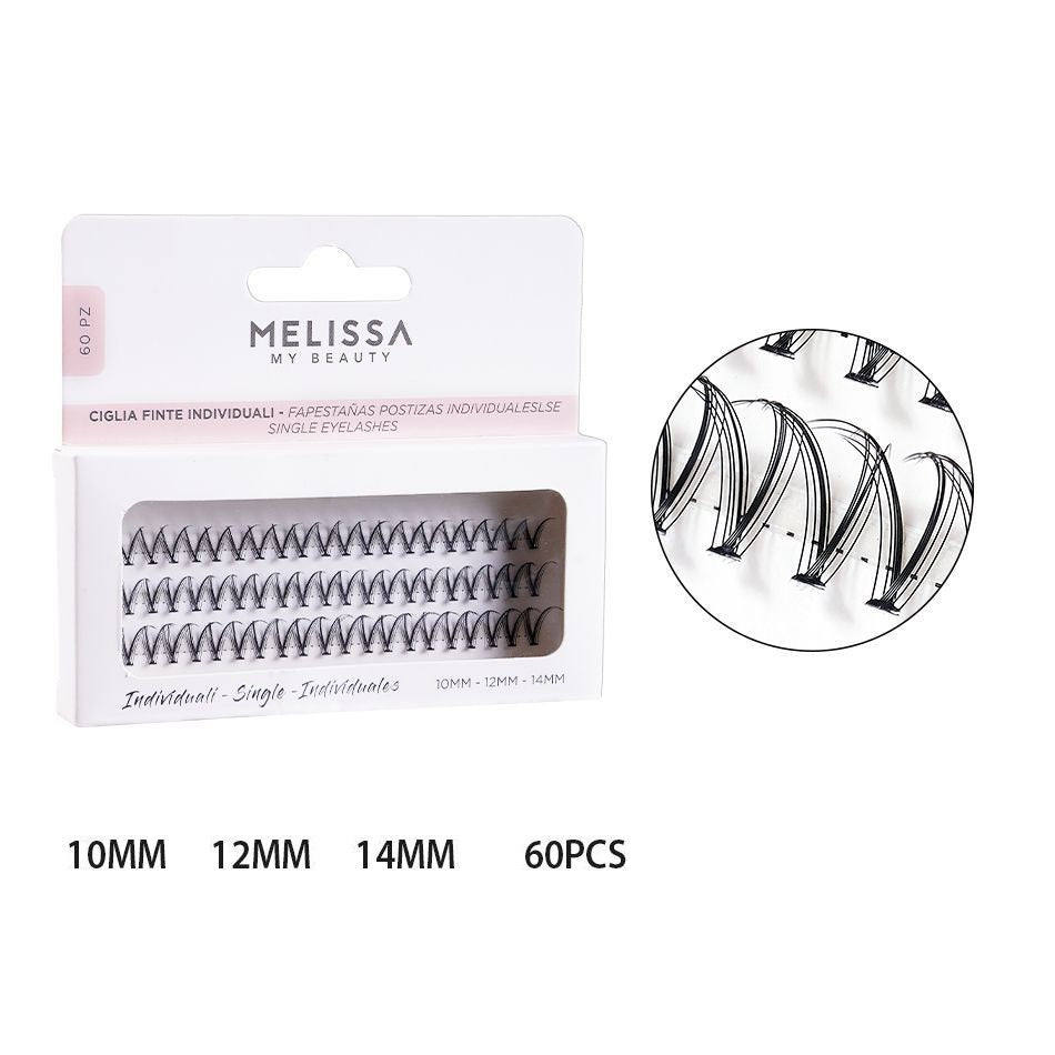 Melissa False Eyelashes Individual 10-12-14mm 60pcs D013