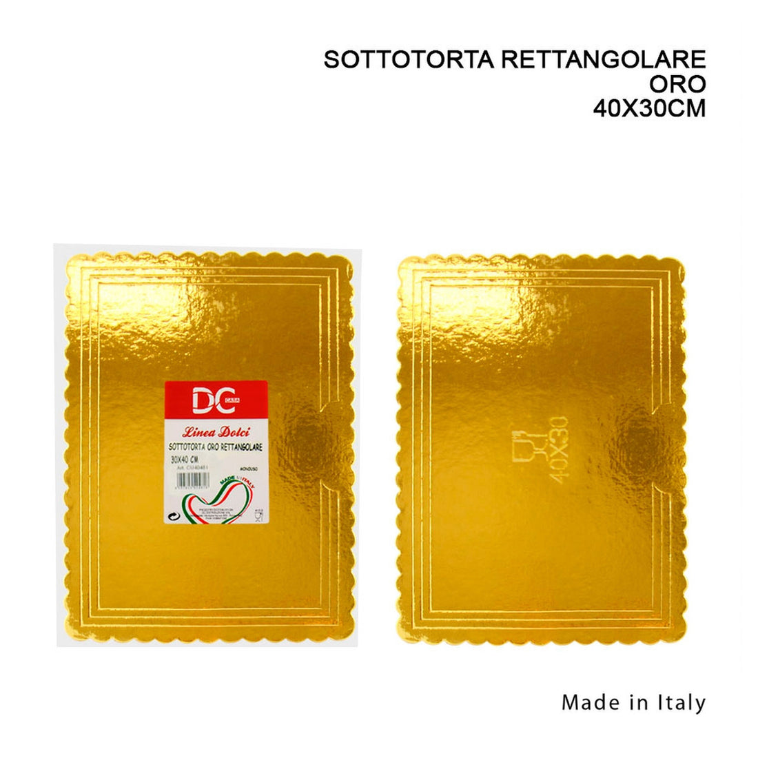 Dc - Sottotorta Rettangolare Oro 30X40Cm