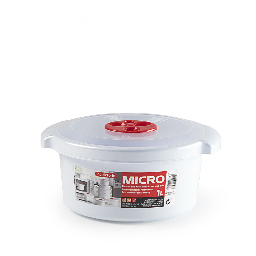 PlasticForte® - Casseruola Microonde 1 L Alta