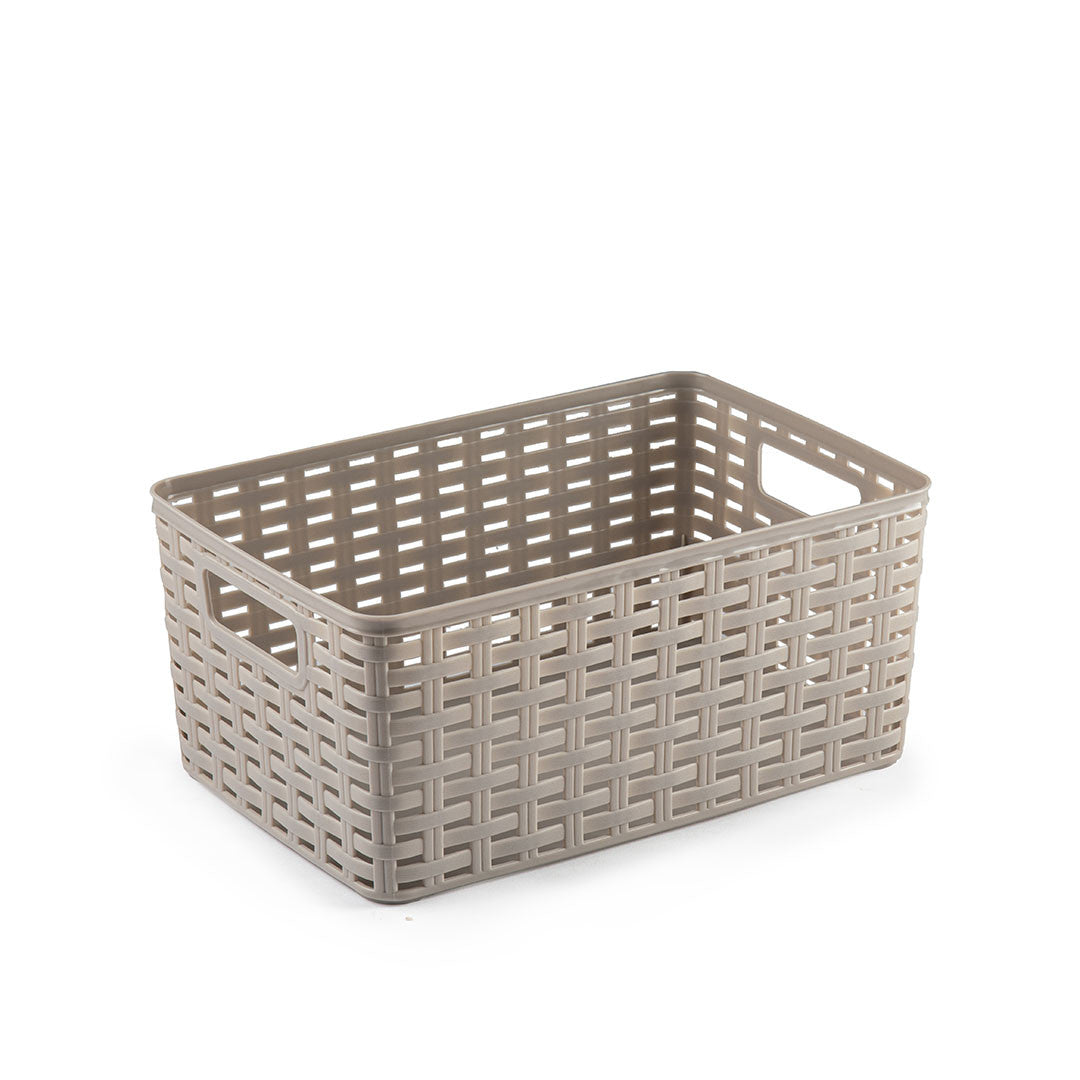 PlasticForte® - Cesta Rattan 6L 29X19,5 Cm Surt Vrm