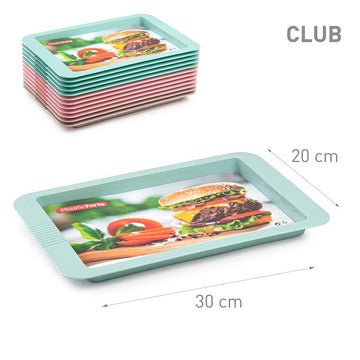 PlasticForte® Vassoio Club Surt misto colore: Verde, Rosa, Marrone