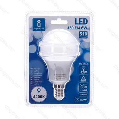 Aigo - Led A5 A60 Big Angle E14 6W Freddo