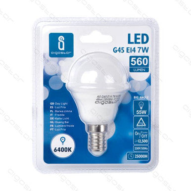 Aigo Led - A5 G45 big angle E14 7W freddo