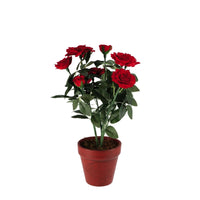 Ad Vaso Con Rose decorativo 4 colori Ø22Xh39 Cm