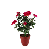 Ad Vaso Con Rose decorativo 4 colori Ø22Xh39 Cm