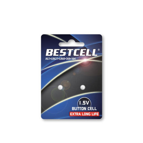 Bestcell - Pile bottone alkaline AG1 1.5V 2 pz