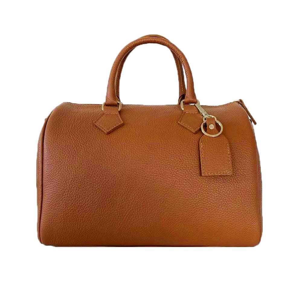 Carla - Borsa Bauletto a Mano in Pelle - FrasiBags