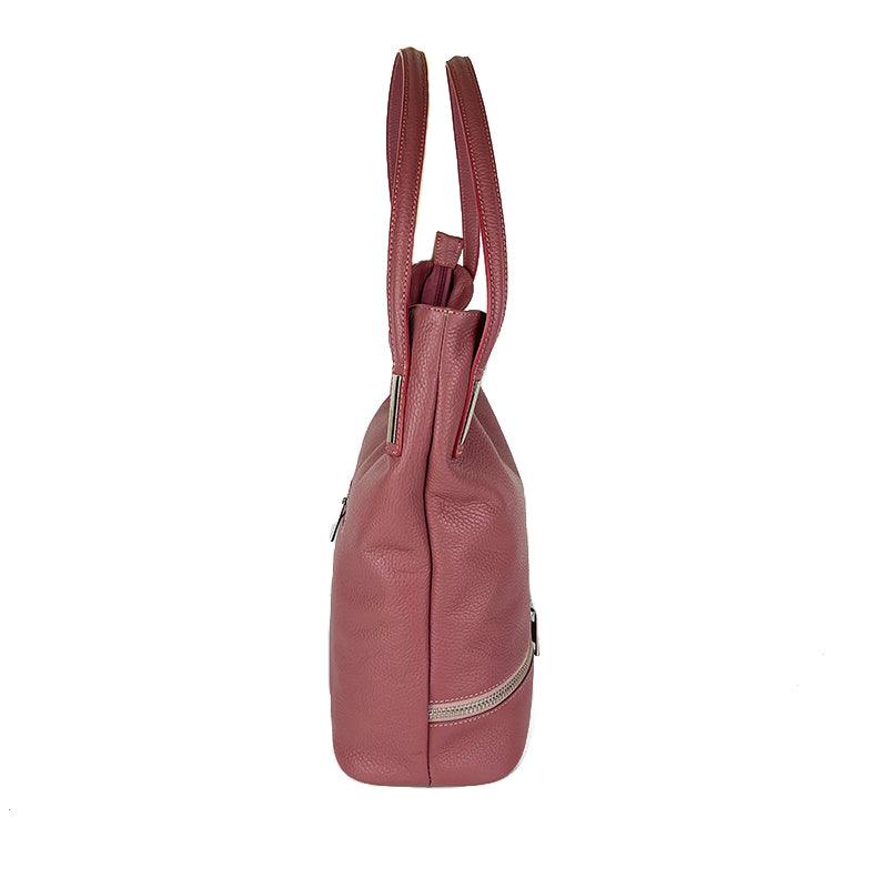 Allegra - Borsa a Spalla in Pelle con Zip Frontale - FrasiBags