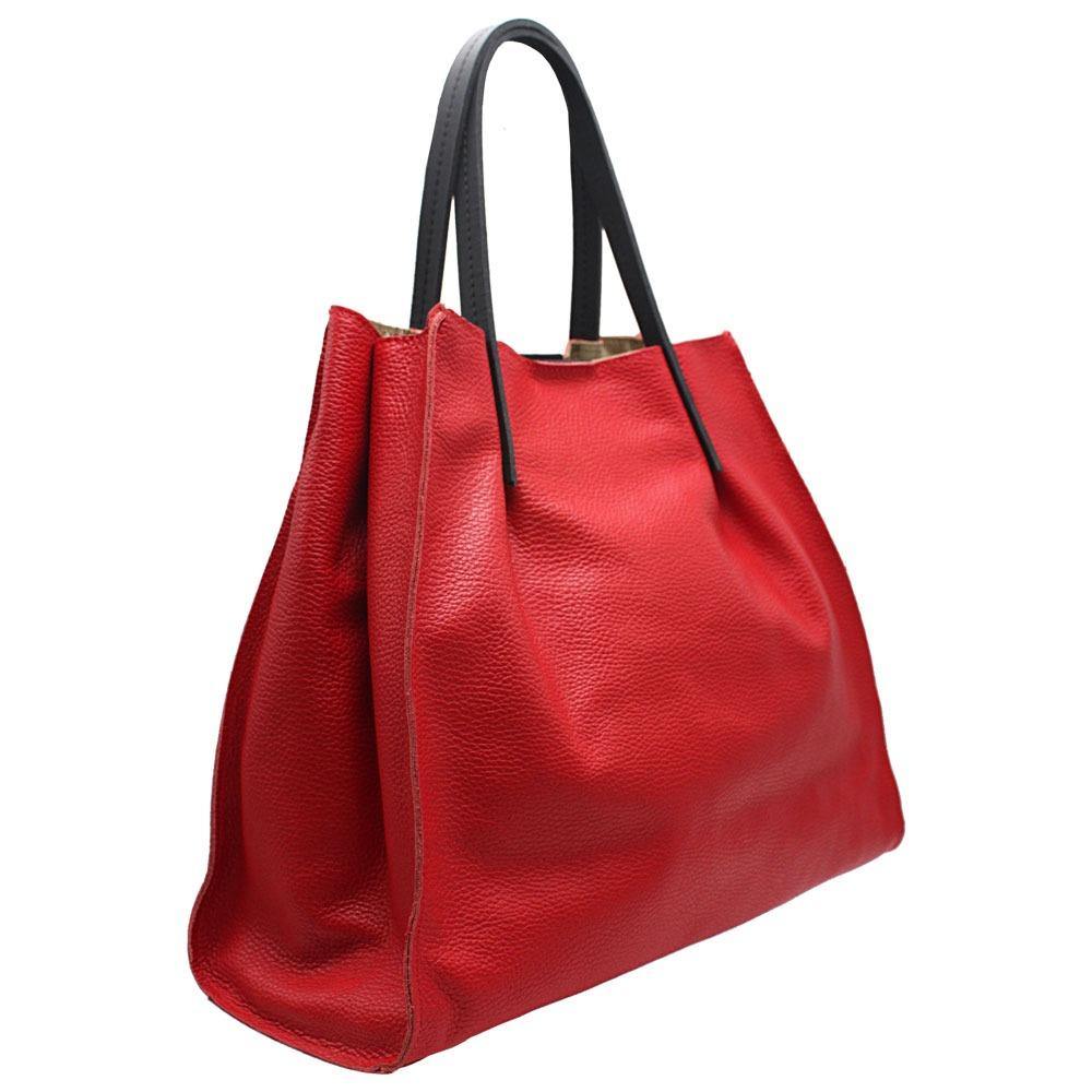 Michela - Borsa Shopper a Mano in Pelle - FrasiBags