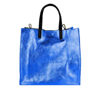 Valentina - Borsa Shopping a Mano in Pelle Metallizzata - FrasiBags