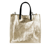 Valentina - Borsa Shopping a Mano in Pelle Metallizzata - FrasiBags