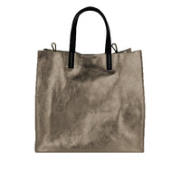 Valentina - Borsa Shopping a Mano in Pelle Metallizzata - FrasiBags