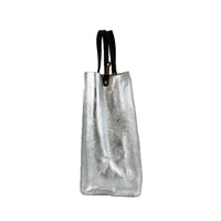 Valentina - Borsa Shopping a Mano in Pelle Metallizzata - FrasiBags