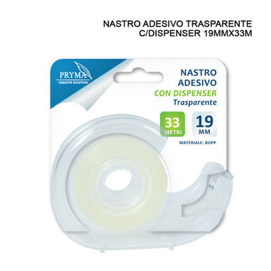 Pryma - Nastro Adesivo Trasparente con dispenser 19